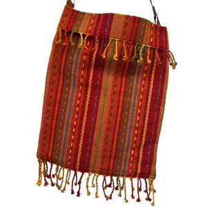 Colorful Fringe Satchel Tote